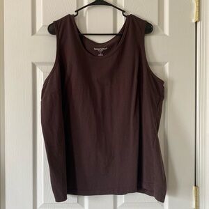 WOMAN WITHIN PLUS SIZE SLEEVELESS TANK TOP SHIRT